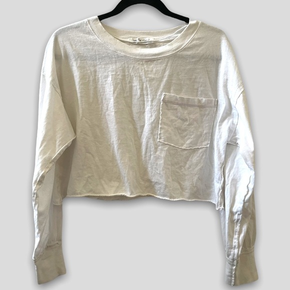 Free People Tops - Free People Cropped Long Sleeve Pocket Tee